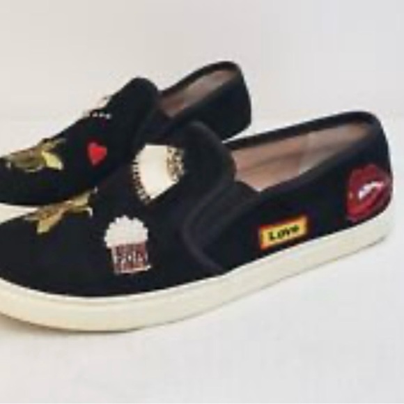 Like New Betsy Johnson Whimsical & Fun Rock & Roll Infused Slip-Ons w Bling! 8M - Picture 6 of 6
